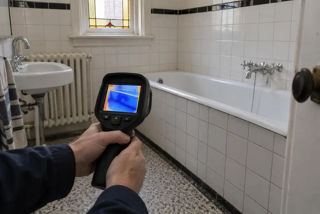 Lekdetectie Waalwijk – onderzoek in een badkamer van een oudere woning