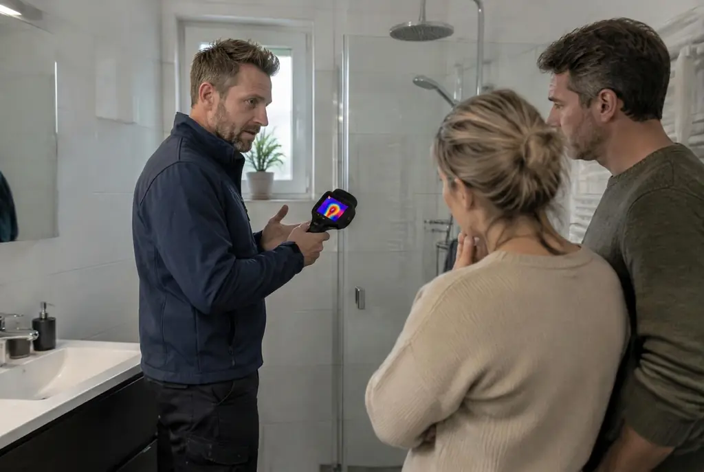 Lekdetectie Waalwijk – specialist legt bevindingen uit aan bewoner